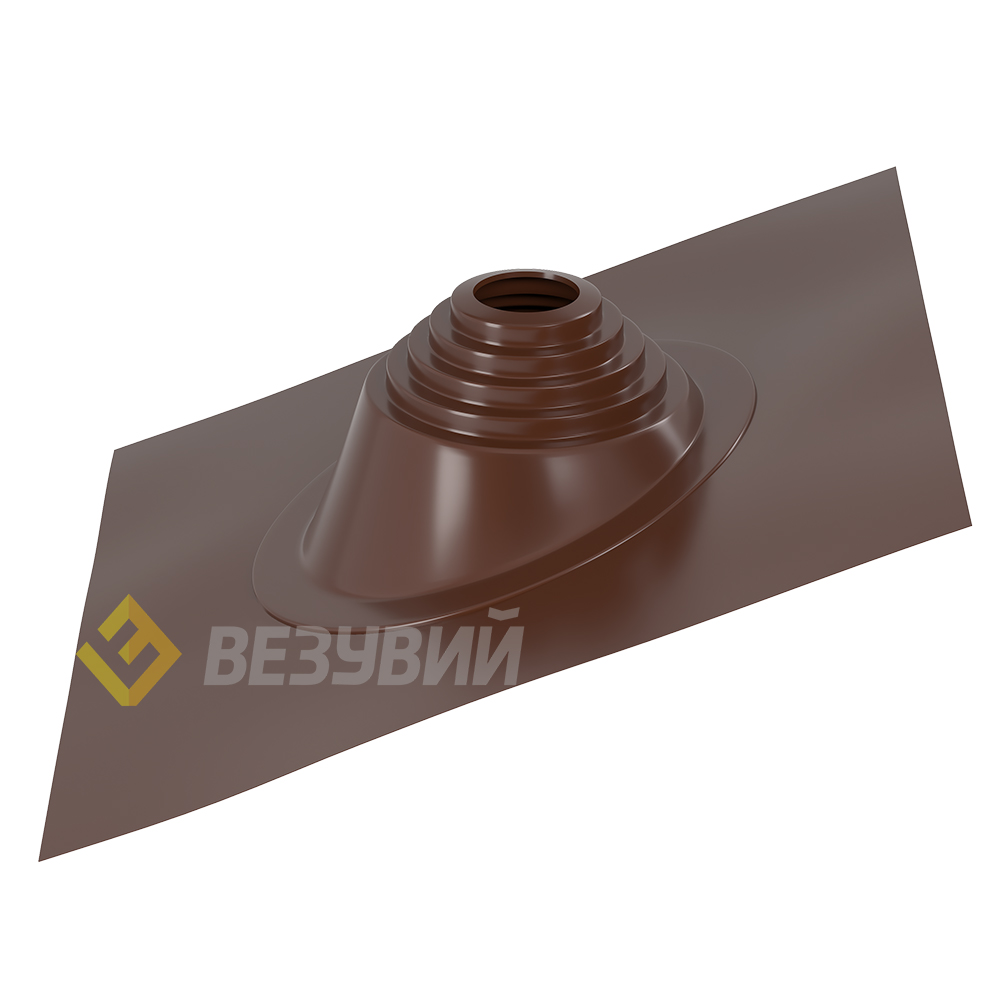 Кровельный проходник для дымохода "ВЕЗУВИЙ" № 6 (д.150-300мм 730х600мм) угл, силикон