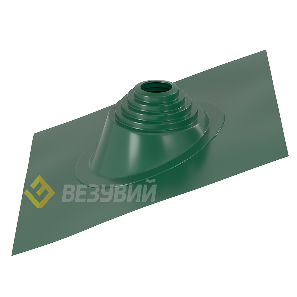 Кровельный проходник для дымохода "ВЕЗУВИЙ" №17 (д.75-200мм 455х455мм) угл, силикон