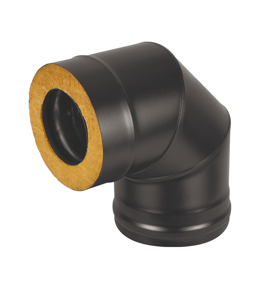 Сэндвич-колено BLACK (AISI 430/0,5мм + Оц.) 90* 3 секции
