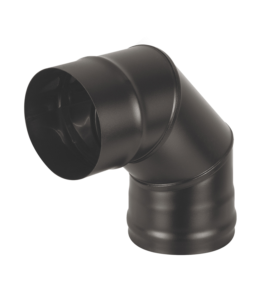 Колено BLACK (AISI 430/0,5мм) 90* 3-х секц.
