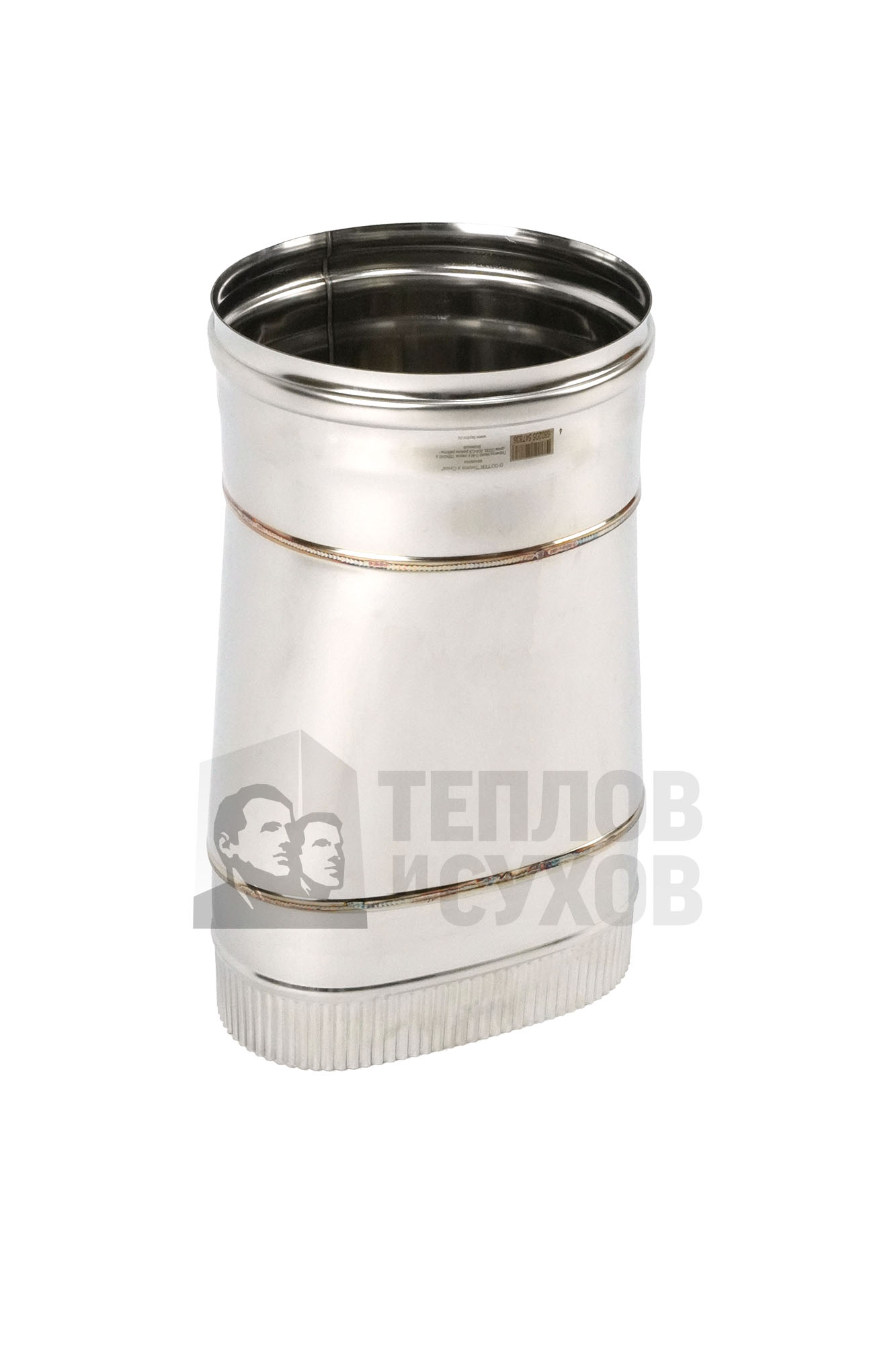 Переход Моно П-М с овала 120х240 в диам D200, 304-0,8