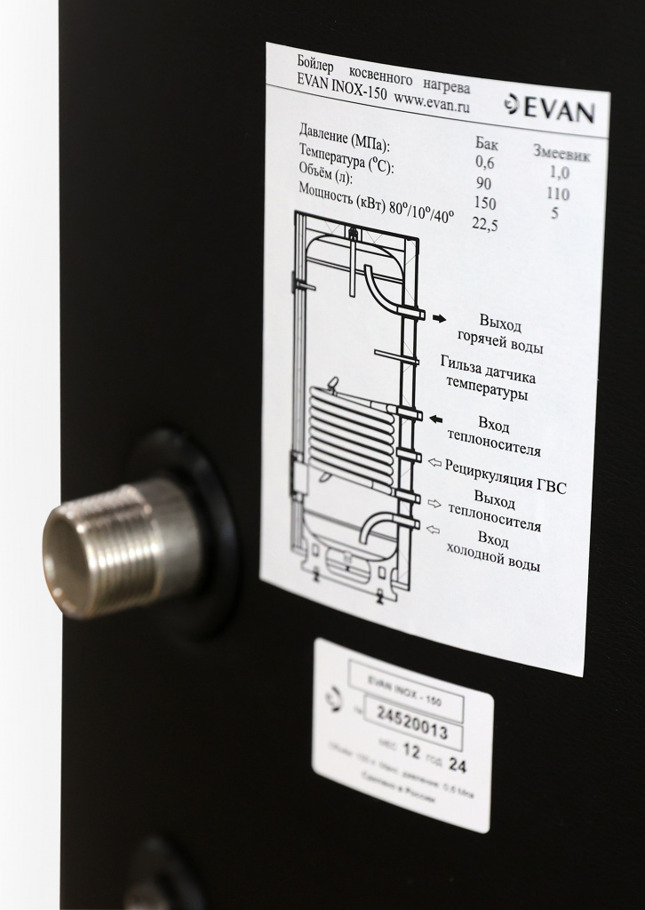 Бойлер косвенного нагрева EVAN INOX-200 — изображение 4